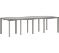 vidaXL Table de jardin gris clair 250 x 100 x 73 cm Poly-Rattan