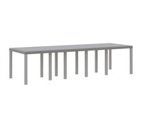vidaXL Table de jardin gris clair 300 x 100 x 73 cm Poly-Rattan