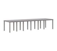 vidaXL Table de Jardin Gris Clair 350 x 100 x 74 cm polyrotin, Table rectangulaire Moderne pour Jardin et terrasse, Meuble extérieur résistant aux intempéries, Parfaite pour Les Repas en Grand