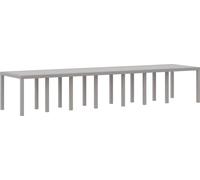 vidaXL Table de jardin gris clair 400 x 100 x 73 cm Poly-Rattan