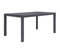vidaXL Table de jardin Marron 150x90x72 cm Plastique Aspect de rotin
