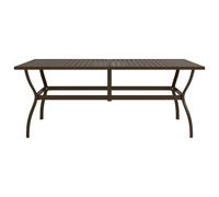vidaXL Table de jardin marron 190 x 80 x 72 cm en acier