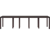 vidaXL Table de jardin marron 300 x 100 x 73 cm Poly-Rattan
