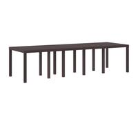 vidaXL Table de Jardin Marron 300 x 100 x 73 cm polyrotin, Table rectangulaire Moderne pour Jardin et terrasse, Meuble extérieur résistant aux intempéries, Parfaite pour Les Repas en Grand