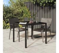 vidaXL Table de Jardin Marron 90 x 90 x 75 cm polyrotin