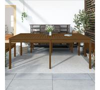 vidaXL Table de jardin - Marron miel - 203,5x100x76 cm