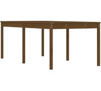 vidaXL Table de jardin marron miel 203,5x100x76 cm pin massif