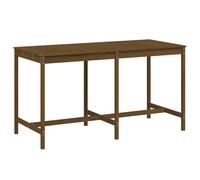 vidaXL Table de jardin 203,5x90x110 cm en pin massif marron miel