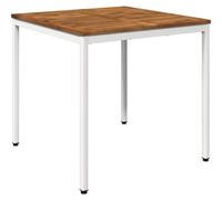 vidaXL Table de jardin, naturelle et blanche, 80 x 80,5 x 75 cm