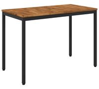 vidaXL Table de jardin, naturelle et noire, 108,5 x 55 x 75 cm