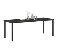 vidaXL Table de jardin noire 200 x 80 x 73 cm Métal