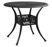 vidaXL Table de jardin - Noir