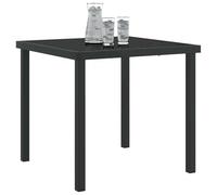 vidaXL Table de Jardin Noir 80 x 80 x 73 cm Métal, Mobilier de Jardin et terrasse, Table extérieure Moderne, Surface Repas décontractée, déco paysagère Sympa