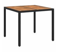 vidaXL Table de Jardin Noir 90 x 90 x 75 cm polyrotin, Table de Banquet Moderne pour Jardin et terrasse, Grande pour Repas, soirée en extérieur