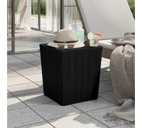 vidaXL Table de jardin noir avec rangement - Polypropylène