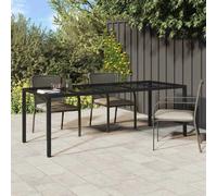 vidaXL Table de Jardin Noir Pur 250 x 100 x 75 cm polyrotin
