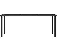vidaXL Table de jardin en Poly rotin noire 180x70x73 cm