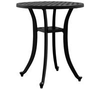 vidaXL Table de jardin en fonte d'aluminium Ø48 x 53 cm Noir