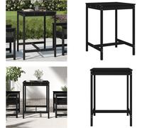 vidaXL Table de jardin noire 82,5x82,5x110 cm Pin massif - Table de jardin - Tables de jardin - Table d'extérieur - Table de terrasse