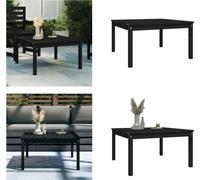 vidaXL Table de jardin noire 82,5x82,5x45 cm Pin massif - Table de jardin - Tables de jardin - Table de terrasse - Table d'extérieur
