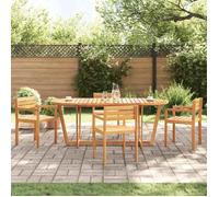 vidaXL Table de jardin ovale 200x90x75 cm en bois d'acacia massif 4108137