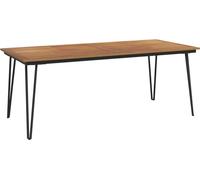 vidaXL Table de jardin pieds de table en épingle à cheveux 200x90x75 cm acacia massif