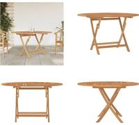 vidaXL Table de jardin pliante Ø 120x75 cm bois massif teck - Table de jardin pliante - Tables de jardin pliantes - Table de jardin - Outdoor Tisch