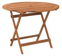 vidaXL Table de jardin pliante Ø 90x75 cm bois massif acacia