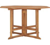 vidaXL Table de jardin pliante 110x110x75 cm bois massif teck