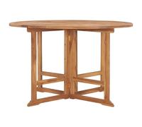 vidaXL Table de jardin pliante Ø110x75 cm bois massif teck