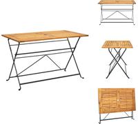 vidaXL Table de jardin pliante 120x70x74 cm Bois massif Acacia - Tables de jardin