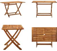 vidaXL Table de jardin pliante 120x70x75 cm Bois massif Acacia - Table de jardin - Tables de jardin - Tables en bois