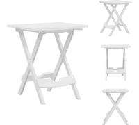 vidaXL Table de jardin pliante 45,5 x 38,5 x 50 cm Blanc - Tables de jardin
