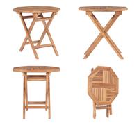 vidaXL Table de jardin pliante 45x45x45 cm Teck massif - Table d'extérieur - Tables d'extérieur - Tables de jardin