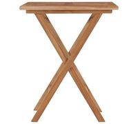 vidaXL Table de jardin pliante 60Ã60Ã75 cm teck massif