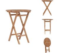 vidaXL Table de jardin pliante 60 cm teck massif - Tables de jardin