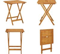 vidaXL Table de jardin pliante 60x60x75 cm Bois massif Acacia - Table de jardin - Tables de jardin - Table de bistrot