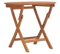 vidaXL Table de jardin pliante Ø 85x75 cm bois massif de teck