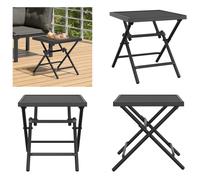 vidaXL Table de jardin pliante Anthracite 38x38x38 cm Grille en acier - Table de jardin pliante - Tables de jardin pliantes - Table de jardin - Table d'extérieur