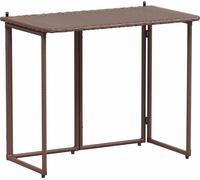 vidaXL Table de jardin pliante Brune 90 x 51 x 75 cm Polyrotin