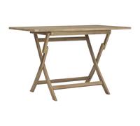 vidaXL Table de jardin pliante gris 120x70x75 cm bois de teck solide 362763