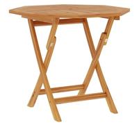 vidaXL Table de Jardin Pliante Naturel 90 x 90 x 75 cm