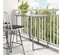 vidaXL Table de jardin pliante noire 90x51x75 cm Poly rotin