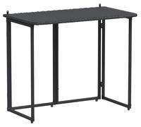 vidaXL Table de jardin pliante noire 90x51x75 cm Poly rotin