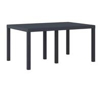 vidaXL Table de jardin anthracite 150 x 100 x 73 cm Poly-Rattan