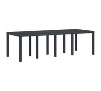 vidaXL Table de jardin anthracite 250 x 100 x 73 cm Poly-Rattan