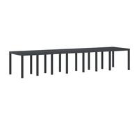 vidaXL Table de jardin anthracite 400 x 100 x 73 cm Poly-Rattan