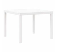 vidaXL Table de jardin blanche 100 x 100 x 73 cm Poly-Rattan