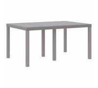 vidaXL Table de jardin gris clair 150 x 100 x 73 cm Poly-Rattan