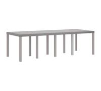vidaXL Table de jardin gris clair 250 x 100 x 73 cm Poly-Rattan